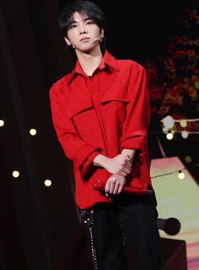 王牌对王牌华晨宇同款衬衫男长袖2021春秋款设计感小众风宽松衬衣