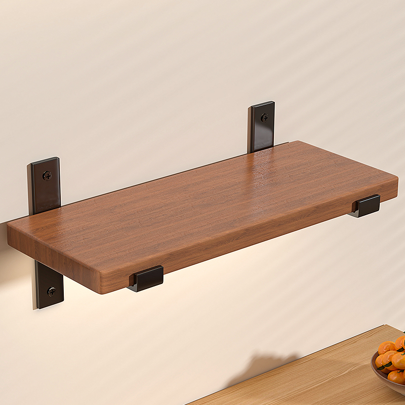 墙上置物架实木板桌面层板一字搁板床头壁挂置物板客厅上墙置物架