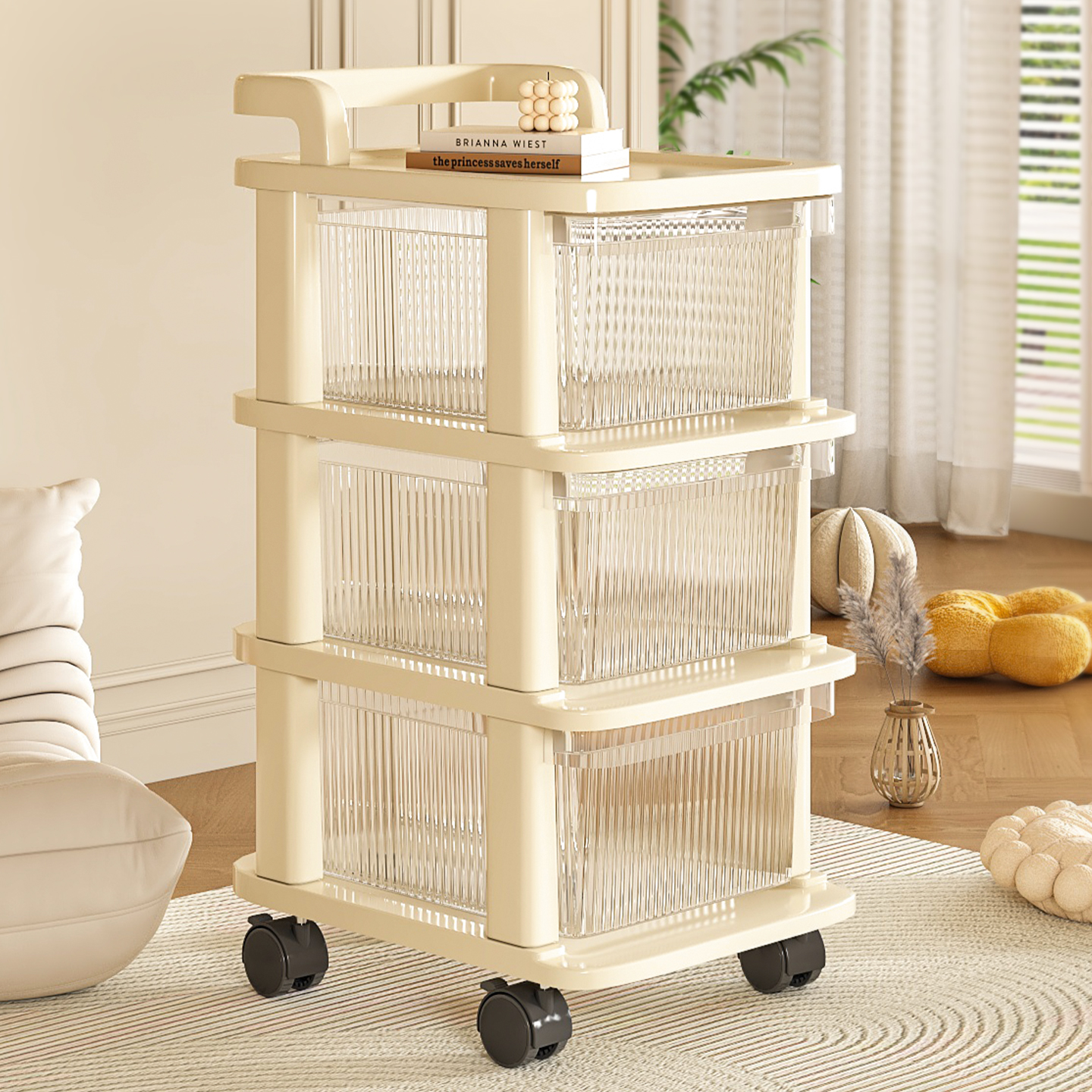 零食置物架多层抽屉式客厅零食小推车落地家用可移动空间利用神器