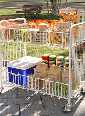 摆摊专用小推车市集创业手推车移动摊位架折叠小吃车夜市烤肠餐车