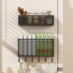 冰箱磁吸置物架侧收纳厨房冰箱外侧面调料品保鲜袋收纳壁挂免打孔