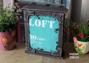 墙面装 饰品挂件 钥匙箱 复古做旧仿金属钥匙盒 壁挂 LOFT 包邮