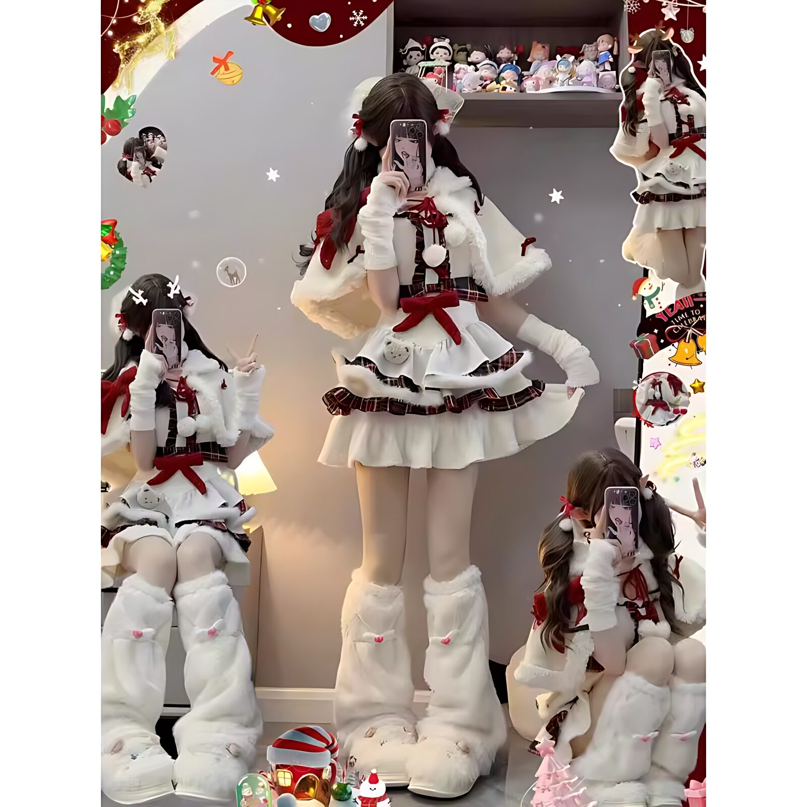 多巴胺少女风蓬蓬裙三件套