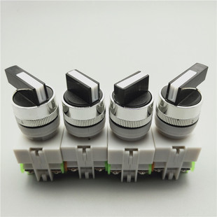 LAY37 11X2二档20X3三挡选择旋转换按钮开关两档位自锁复位22MM