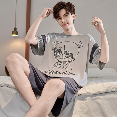 夏季男孩睡衣短袖莫代尔家居服