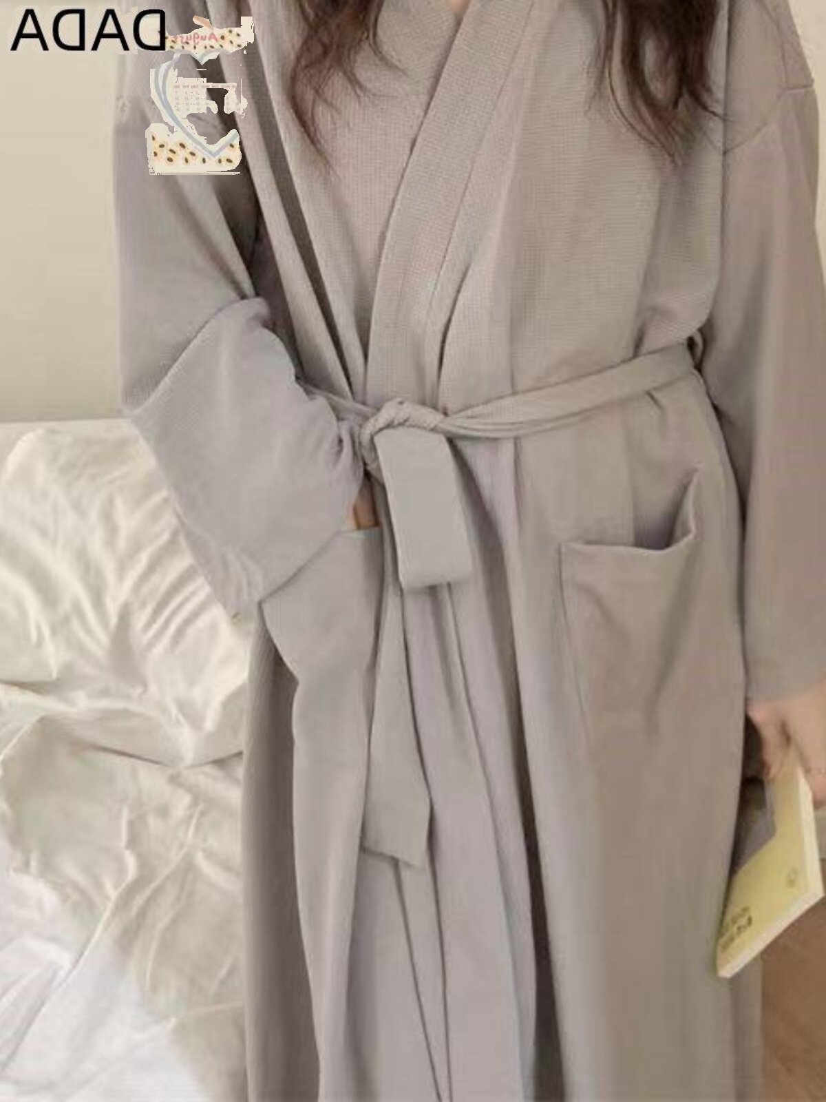 INTERNET CELEBRITY WAFFLE MORNING GOWN FOUR SEASONS LONG SWEET INS WOMENS SIMPLE PURE DESIRE STYLE NIGHTGOWN 2023 NEW LOUNGEWEAR