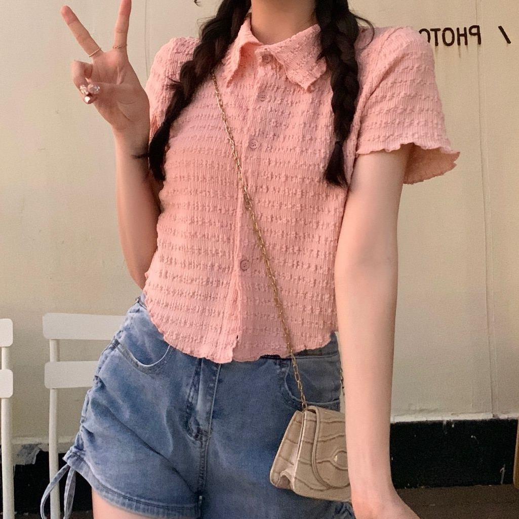 常规单排多扣学院风甜美减