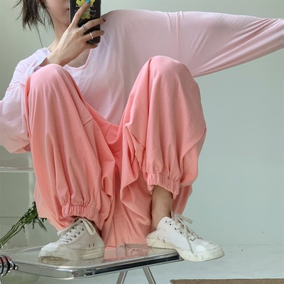 taobao agent Tide, fuchsia sports summer thin casual trousers, underwear, suitable for teen
