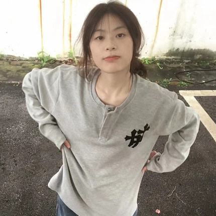 美式chic宽松卫衣女春秋季薄款慵懒风长袖显瘦遮肉打底衫内搭上衣