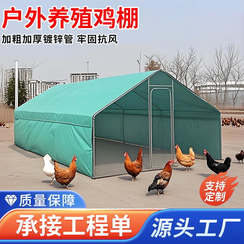 养殖鸡鸭棚鸽舍大棚户外养鸡棚家禽搭建室外养鸡棚大型家用鸡笼子