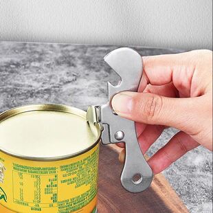 不锈钢简易水果罐头刀开罐器开瓶器多功能三花黑白淡奶罐头开工具