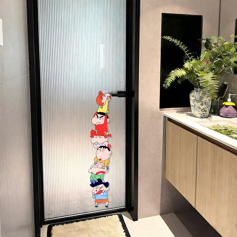 玻璃贴纸窗户镜子贴卫生间浴室门装饰贴防水贴新可爱蜡笔小新贴纸,家居饰品,瓷砖贴,淘宝优惠券,粉丝福利购,淘宝优惠卷