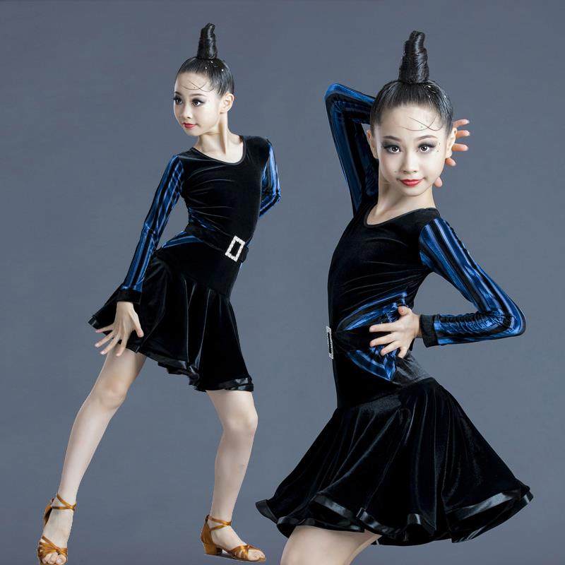 儿童拉丁舞服秋冬拉丁舞裙练功服女少儿比赛服丝绒长袖,童装/婴儿装/亲子装,儿童演出服,淘宝优惠券,粉丝福利购,淘宝优惠卷