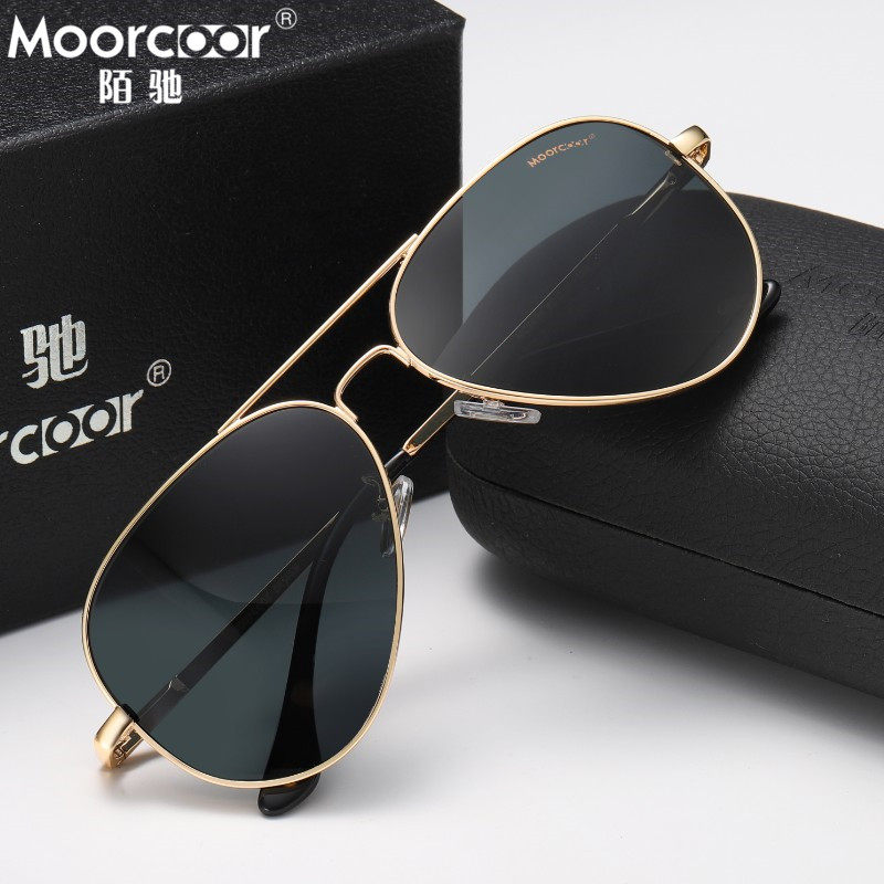 玻璃偏光太阳镜男士飞行员眼镜司机墨镜女潮圆脸蛤蟆镜开车驾驶镜