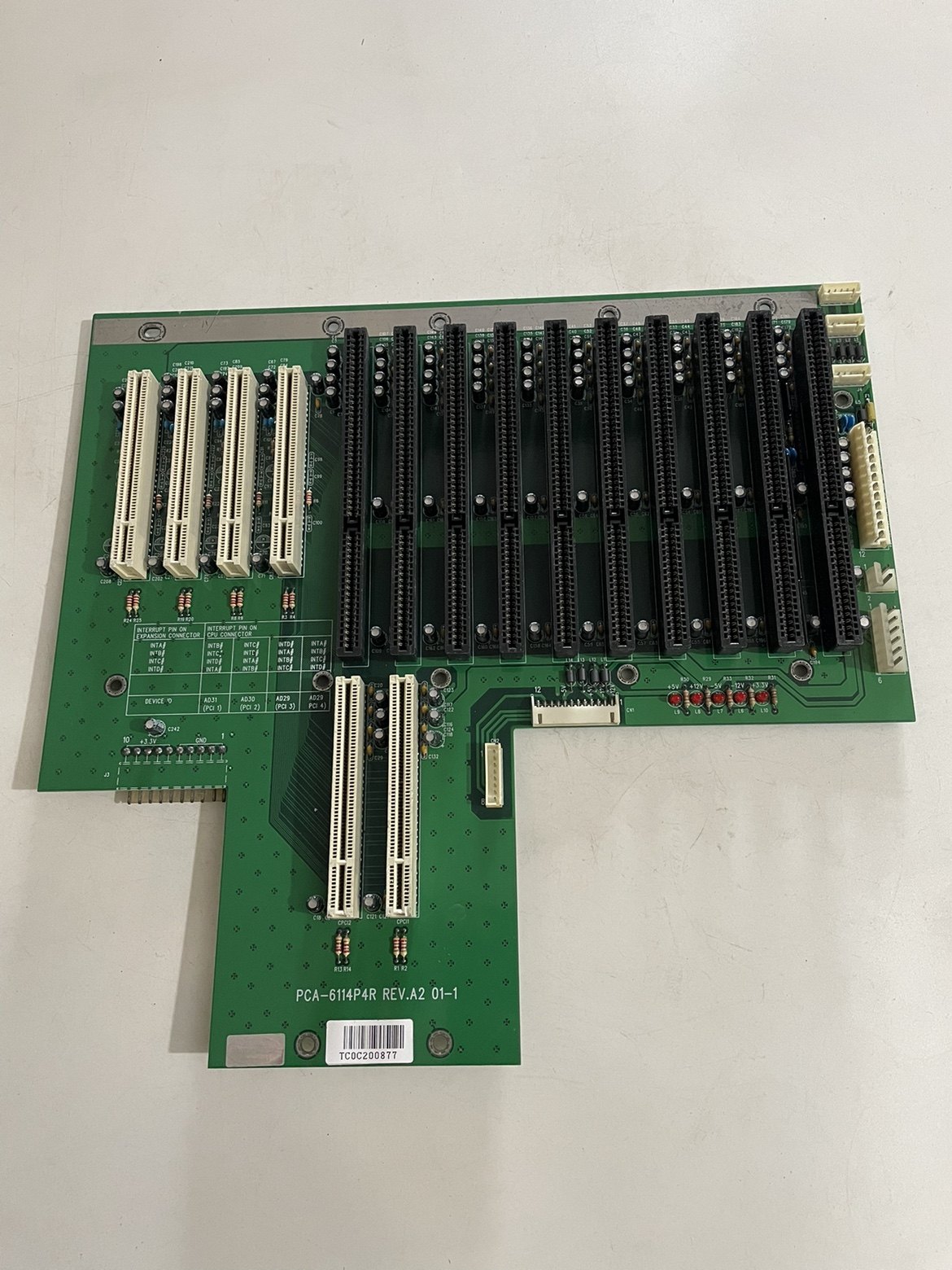 全新研华工控机底板 PCA-6114P4R REV.A2 01-1 AT电源插口