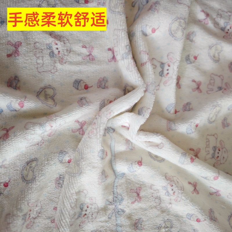 柔软舒适单面法兰绒印花布料diy手作包包宠物毛毯猫狗窝面料