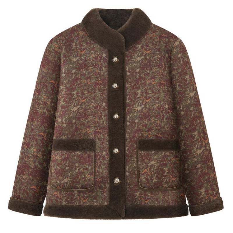 官方妈妈冬季外衣棉服洋气过年衣服外套中老年女装装加厚洋气棉袄