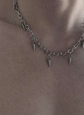 拉子们的宝藏店铺 钛钢项链嘻哈冷淡风女设计感小众时尚感锁骨