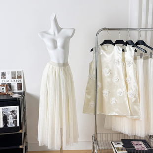 有洧春季开春绝美连衣裙女夏2025新款a字海边度假背心裙子