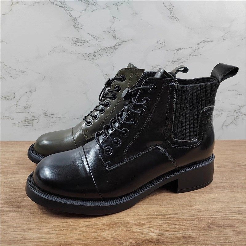 英伦风复古粗跟休闲百搭马丁靴潮