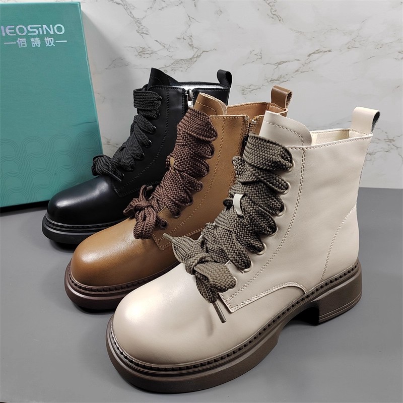 女鞋真皮牛皮马丁靴女