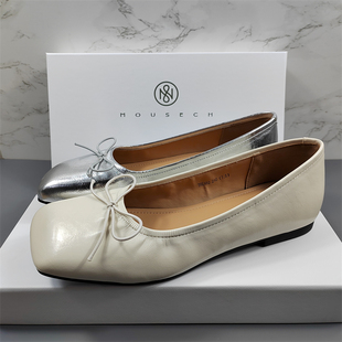 真皮女鞋浅口软底单鞋2026新款平底芭蕾风玛丽珍鞋子配裙子小皮鞋