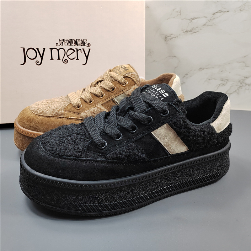 专柜正品厚底加绒运动休闲板鞋女