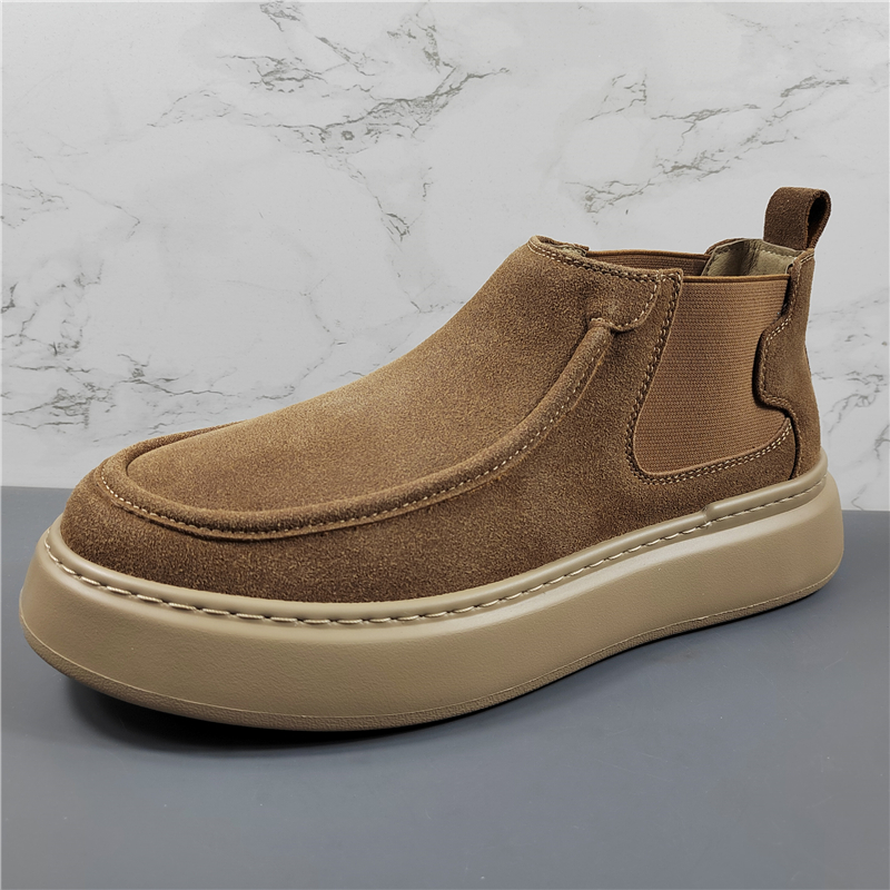 欧洲站真皮一脚蹬休闲板鞋马丁靴