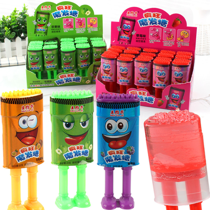 美雅奇魔发糖混合果味发丝糖 拉丝凝胶糖果儿童好吃好玩休闲零食