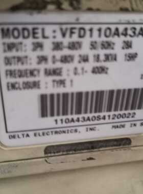 拆机包好台达变频器vfd110a43a维修销售回收