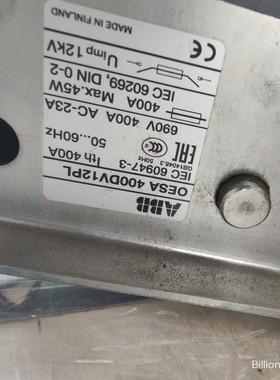 ABB原装正品现货 OESA 400DV12PL 50-60HZ OESA400DV12PL1