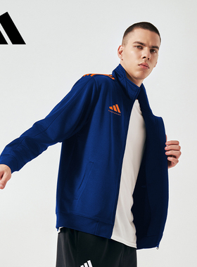 Adidas阿迪达斯运动外套男女跑步夹克衫蓝色运动服TR90JT-BUOG