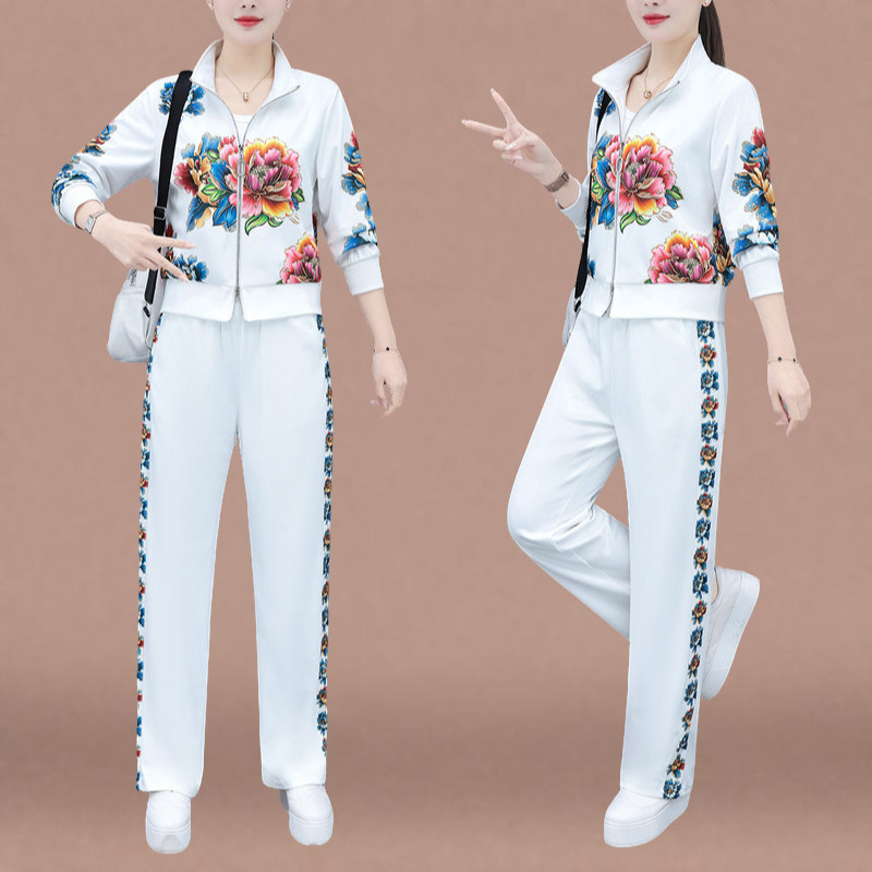 休闲洋气妈妈时尚套装减龄三件套