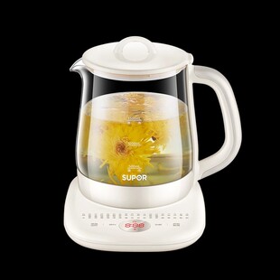 苏泊尔SW-15Y02养生壶多功能加厚玻璃煮茶器1.5L电热水壶花茶煮茶