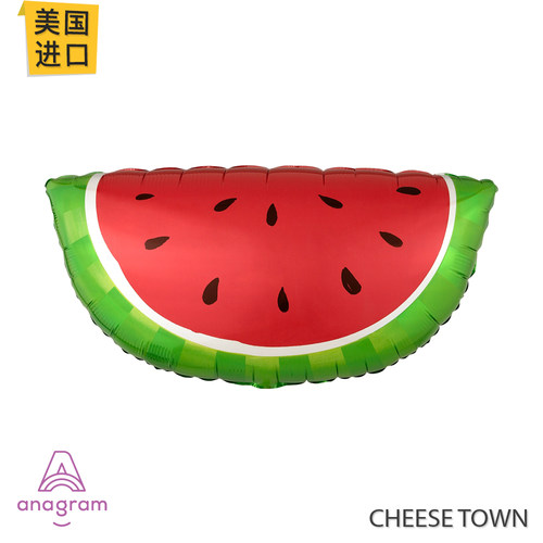 美国进口A牌Anagram红瓤西瓜铝膜气球夏天水果水瓜Watermelon装饰