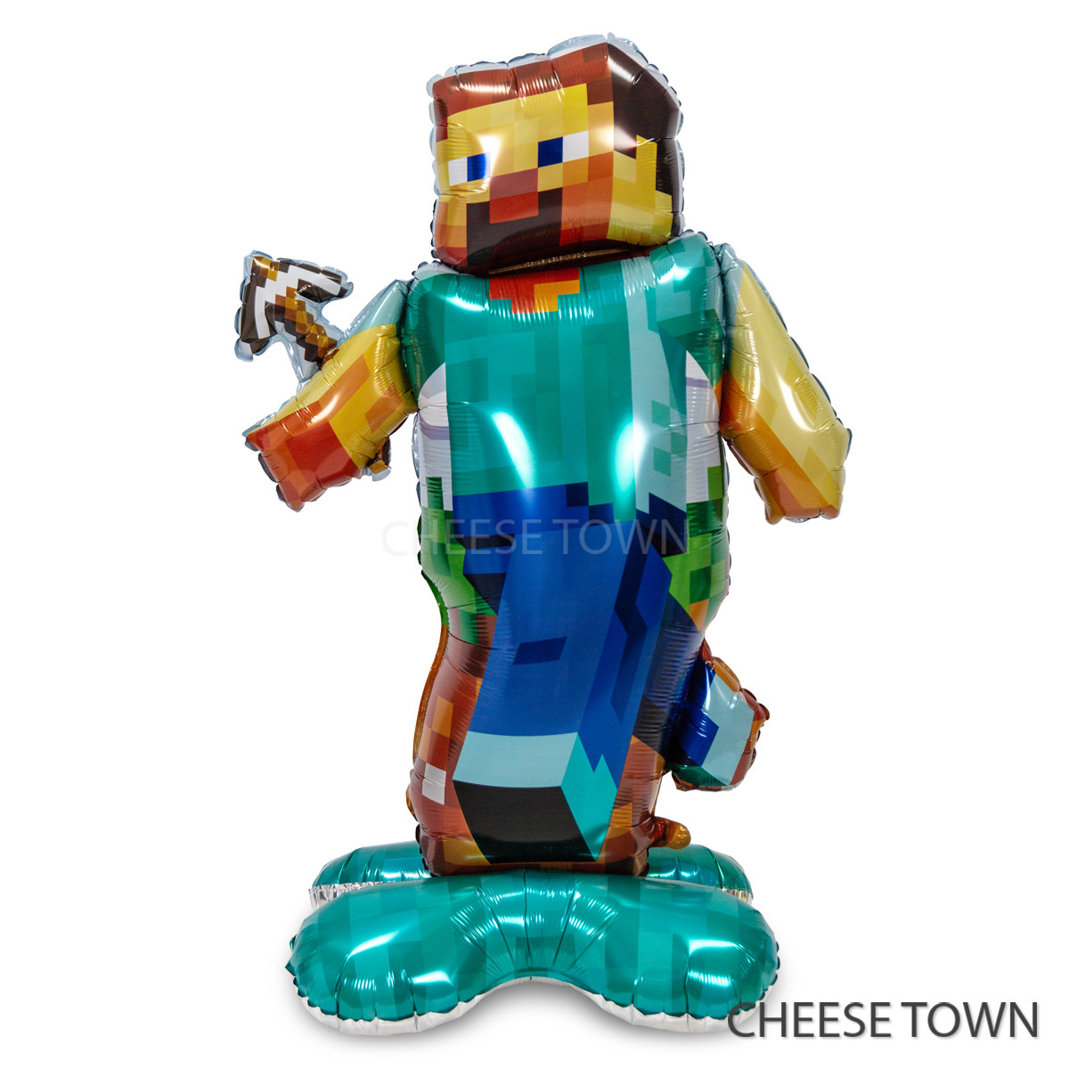 4D站立我的世界史蒂夫铝膜气球生日卡通异形印花游戏主题人物造型