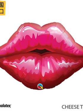 美国进口先锋Qualatex红唇铝膜气球 情人节口红烈火吻痕布置新娘