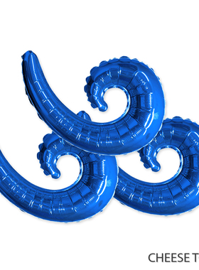 14寸波浪形铝膜气球10只装 浪花大海浪螺旋铝箔蓝色金背景墙布置