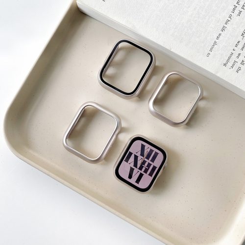 星光色保护壳膜适用于applewatch89苹果手表iwatch7se6半包全包壳