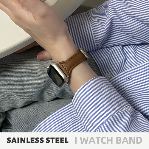 适用iwatch小蛮腰真皮表带