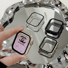 适用iwatch苹果手表s10保护壳膜一体表壳applewatch钢化膜防摔刮