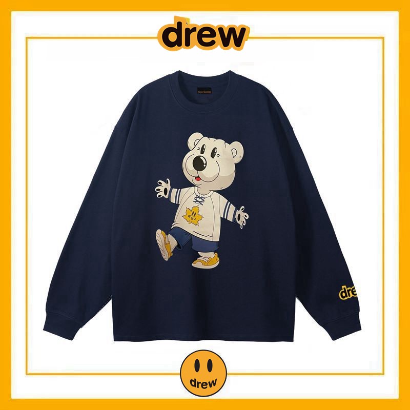 DrewHouse北极熊笑脸长袖T恤男图片