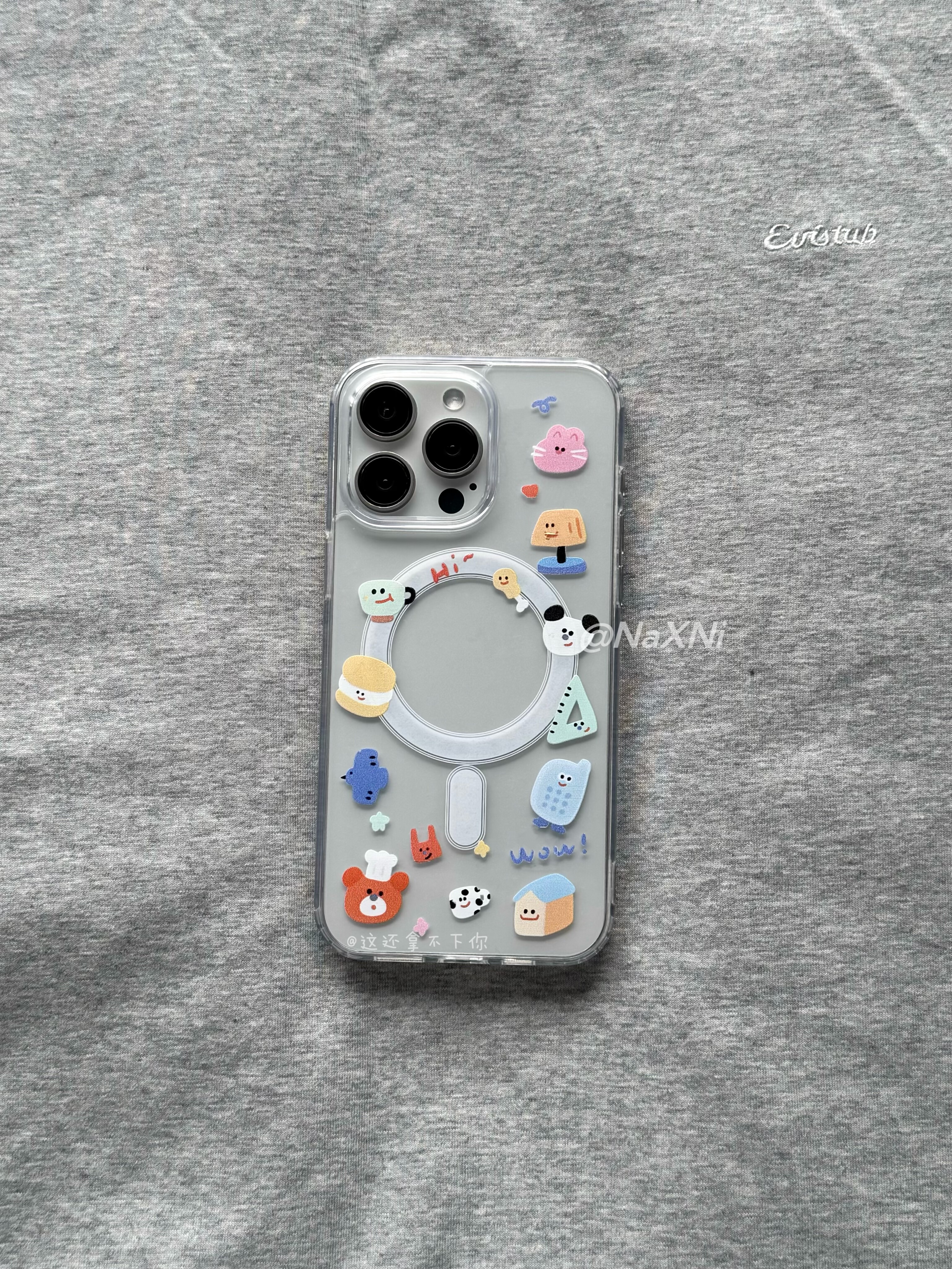 ins风可爱电话台灯小熊适用于iphone17ProMax手机壳新款苹果15pro卡通趣味大孔全包保护套16透明磨砂硅胶软壳