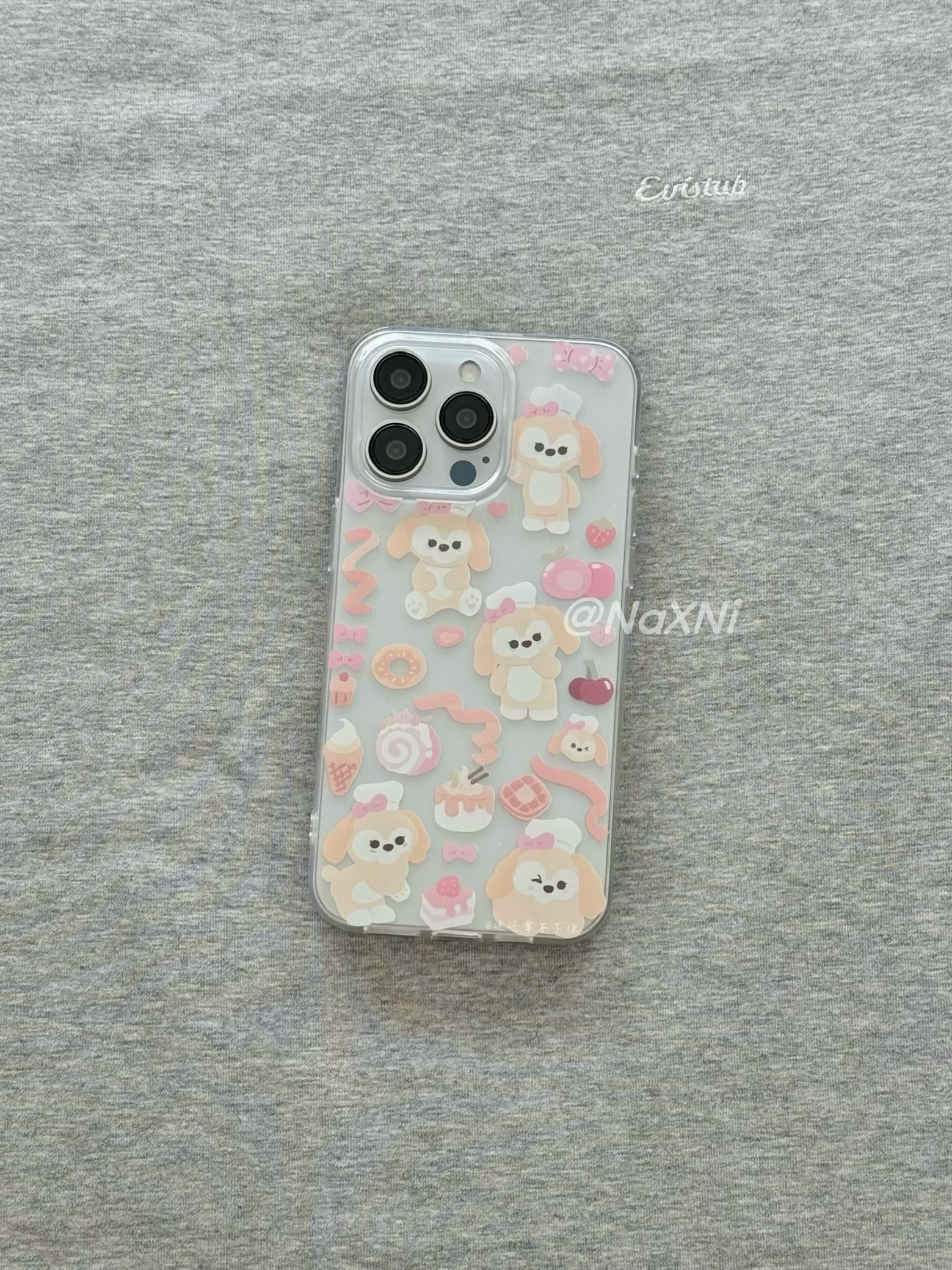 卡通可爱甜品食物小蜜蜂饼饼适用于iphone17ProMax手机壳新款苹果15pro大孔全包日韩16透明磨砂11硅胶软壳