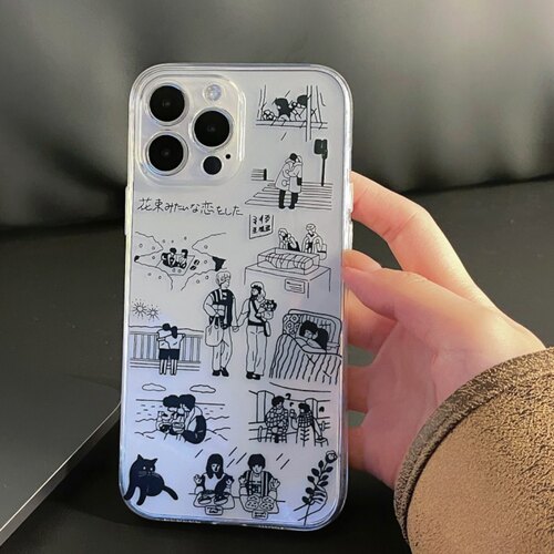 苏打suda菅田将晖花束般的恋爱漫画适用iPhone17promax手机壳华为mate电镀硅胶安卓黑白苹果15Pro透明16软壳