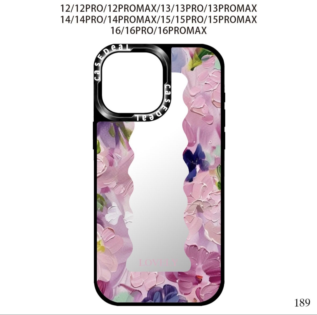 缤纷油彩镜面手机壳适用苹果12/iPhone16promax/全新15pro/14