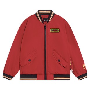 Lining 宽松棉夹克外套YJMT005 李宁正品 男小童运动生活系列时尚