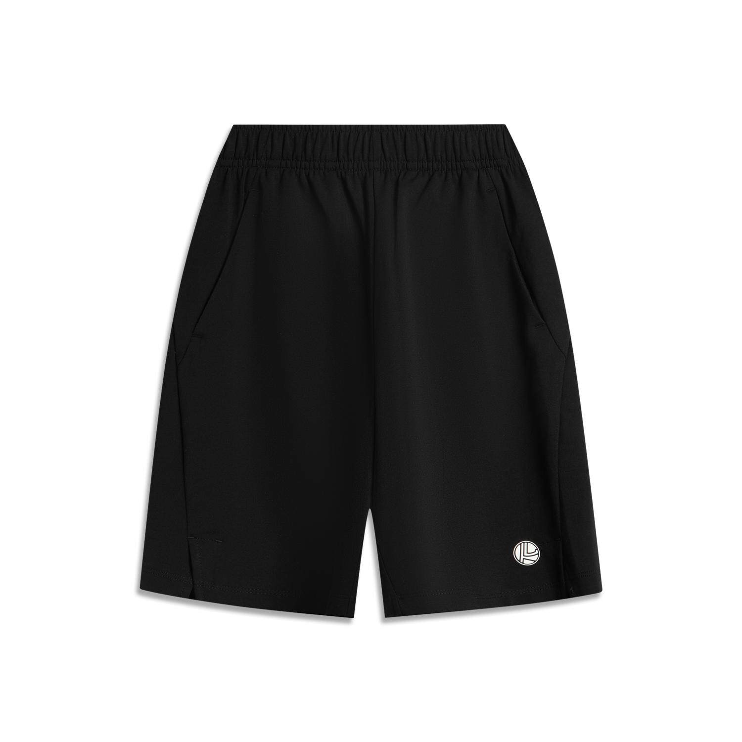 李宁正品网球系列男大童专业运动训练比赛针织休闲短裤YKYV047