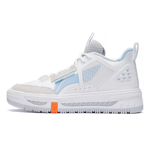 李宁正品新款行川系列女子轻速轻便时尚中帮运动休闲板鞋AGCS240