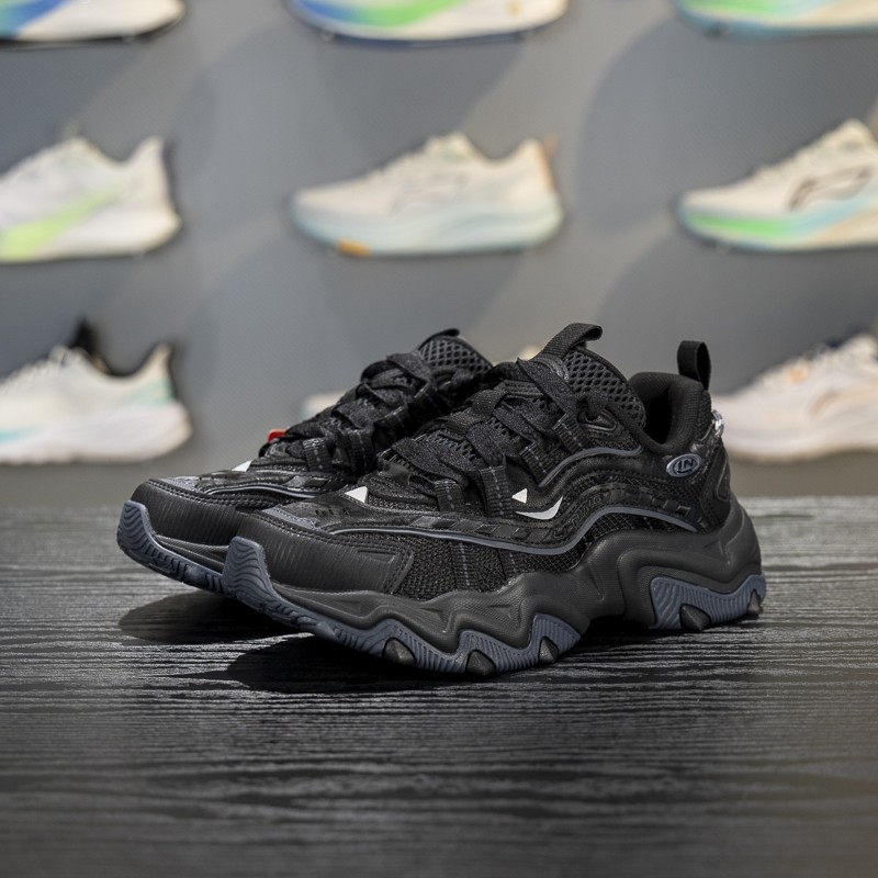 李宁正品2025秋季女子厚底舒适百搭防滑透气经典老爹鞋AGCV400-2,运动鞋new,运动休闲鞋,淘宝优惠券,粉丝福利购,淘宝优惠卷